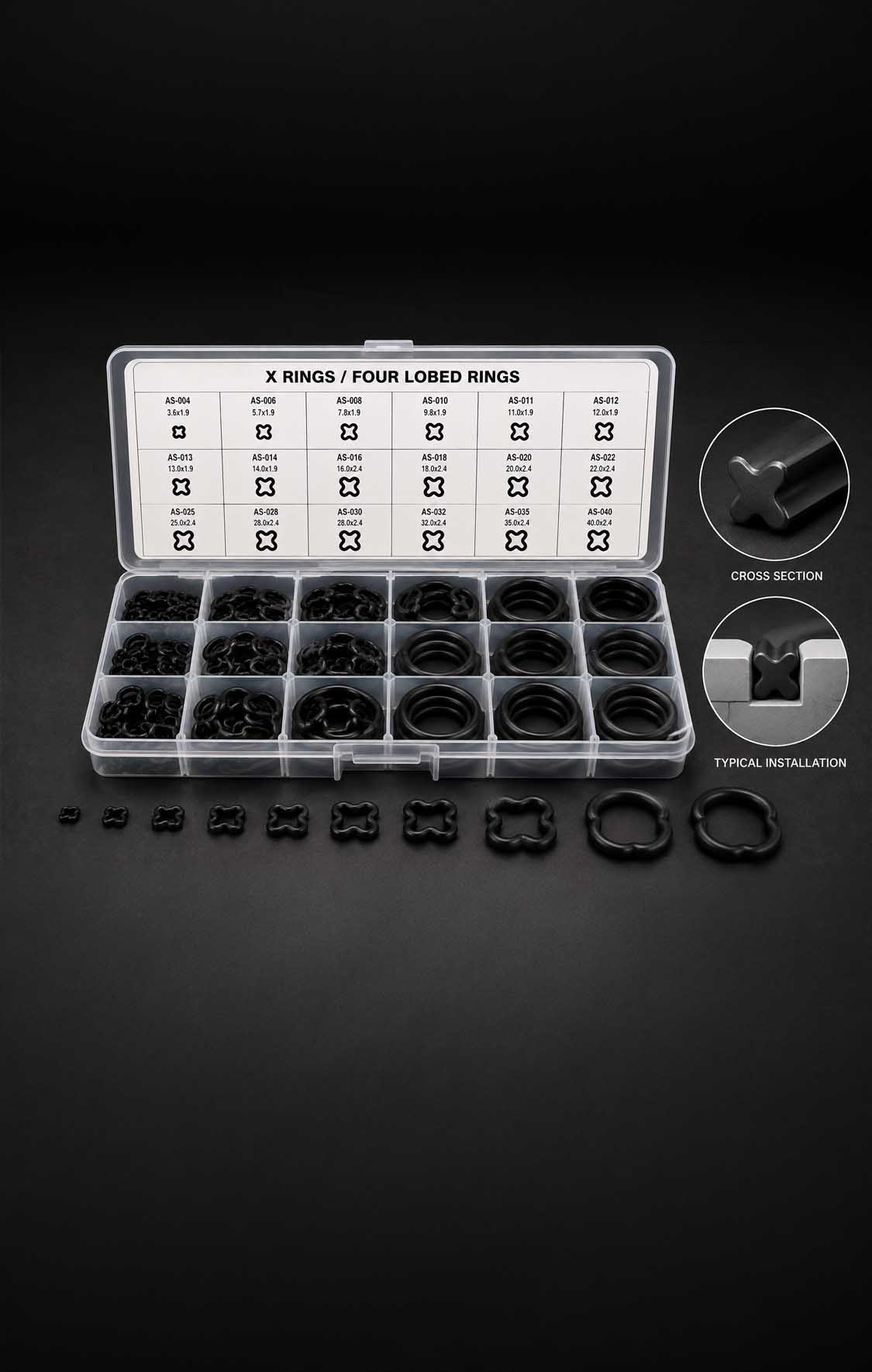 X Rings / Four Lobed Rings